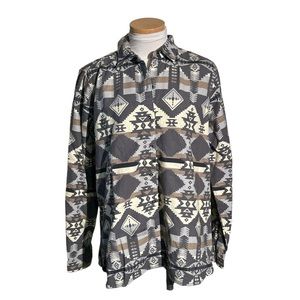 Woolrich Keystone Aztec Print Shacket Button Down Jacket Size Large NWT